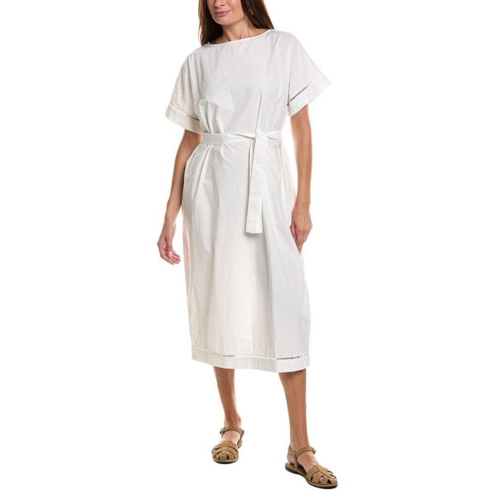 Officine Générale Womens Officine Generale Isha Poplin Dress, White